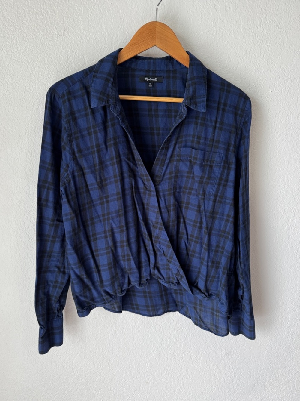 Madewell 100% Cotton Wrap Front Top - Picture 2 of 7